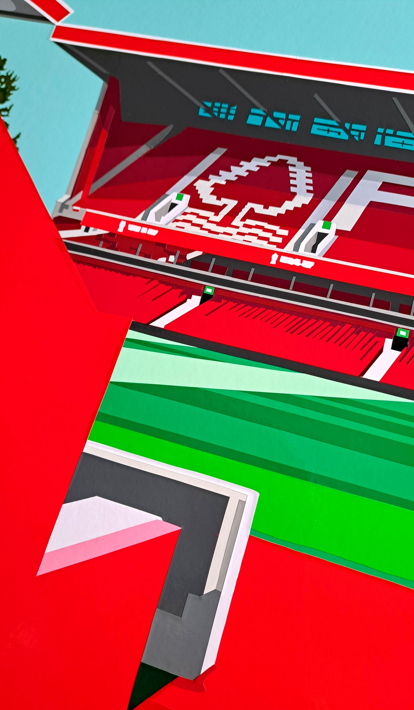 City Ground. Hand-cut Vinyl Original Artwork.