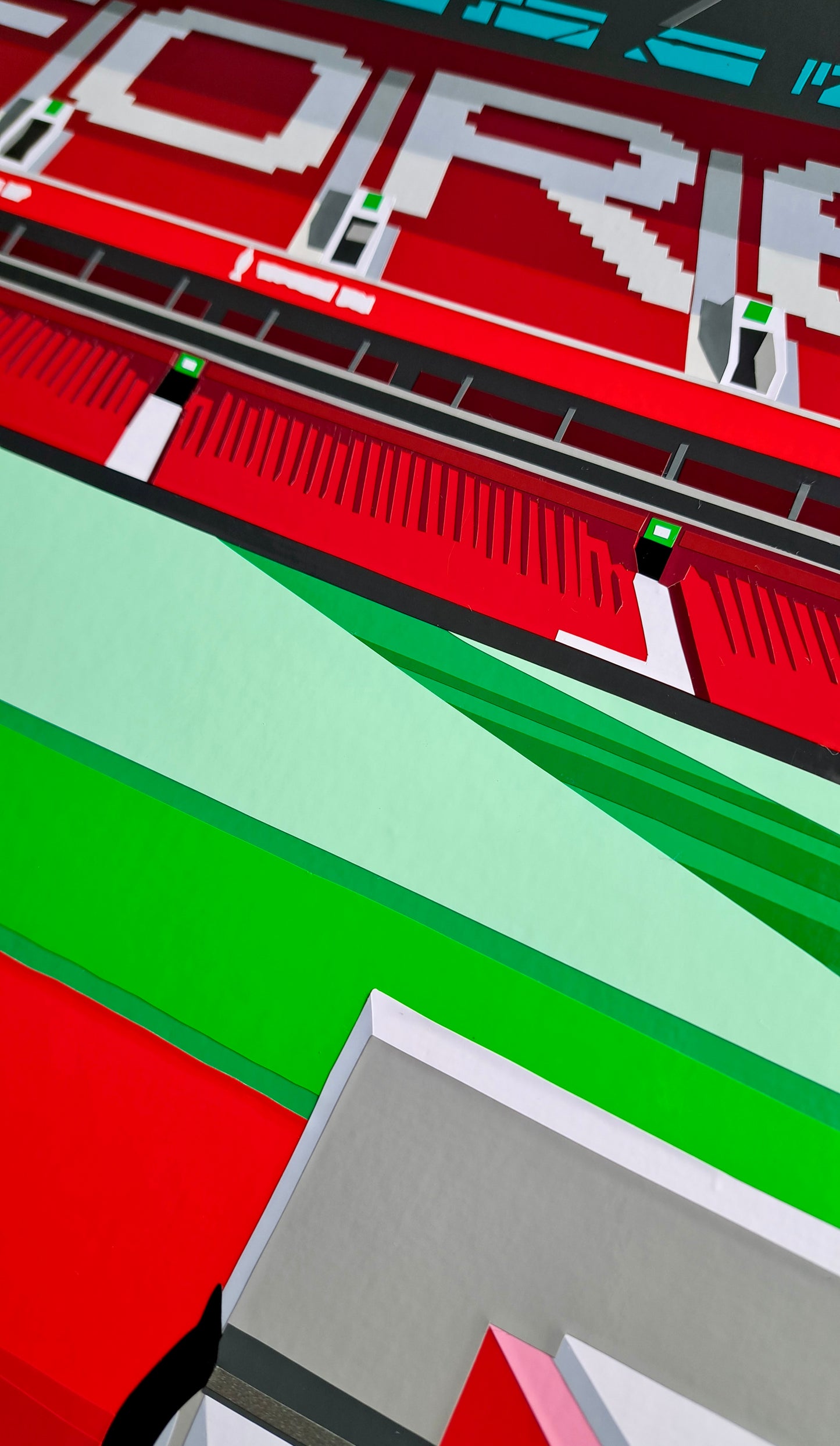 City Ground. Hand-cut Vinyl Original Artwork.