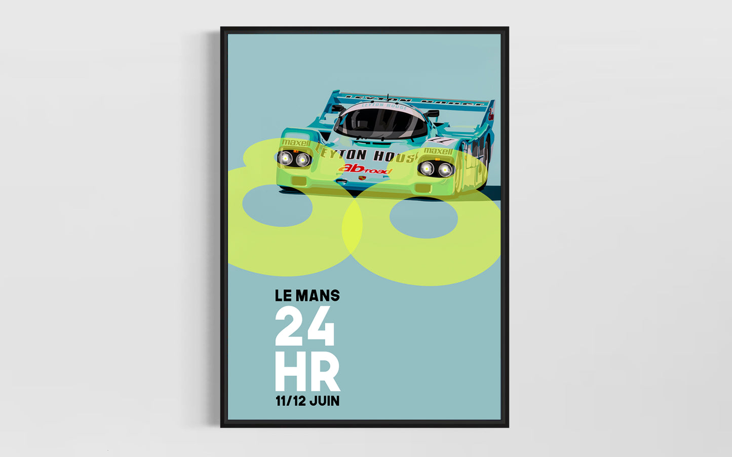 BPC (Bedroom Poster Collection) 1988 Le Mans 24hr Porsche 962 Leyton House