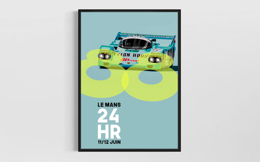 BPC (Bedroom Poster Collection) 1988 Le Mans 24hr Porsche 962 Leyton House