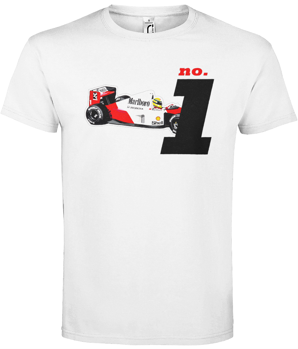 TS Ayrton Senna No.1 White T-Shirt