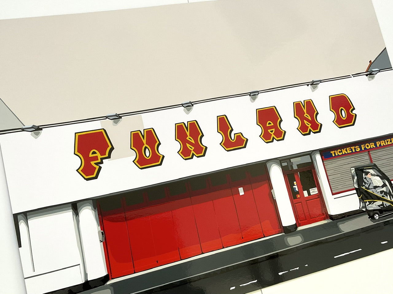 Funland Amusement. Hand-cut Vinyl Original Artwork