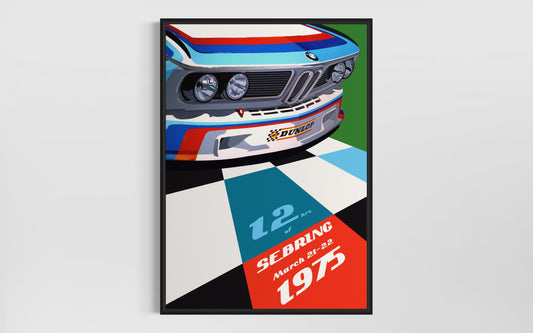BPC (Bedroom Poster Collection) 1975 Sebring 12hr BMW 3.0 CSL M Sport