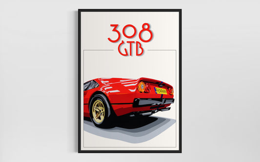 BPC (Bedroom Poster Collection) 1982 Ferrari 308 GTB Classic Car