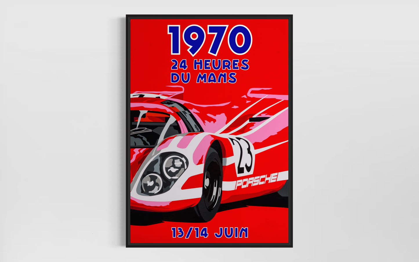 Le Mans 1970 retro poster-style Porsche 917. Fine art Giclee print.