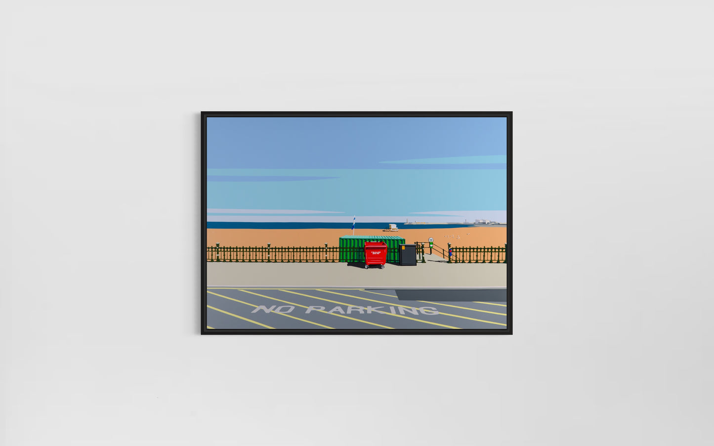 Beach Bins 2. Fine art Giclée Ltd Ed print.