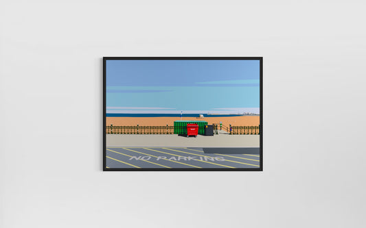 Beach Bins 2. Fine art Giclée Ltd Ed print.
