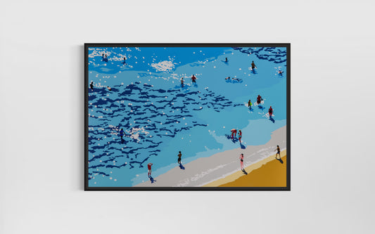 6. Beach People. Fine art Giclée Ltd Ed print.