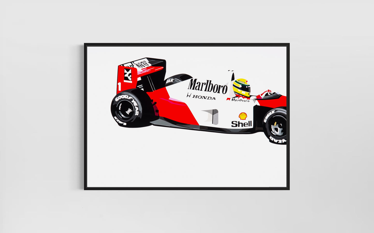 Marlboro on White (Senna McLaren). Fine Art Giclee Ltd Ed Print.