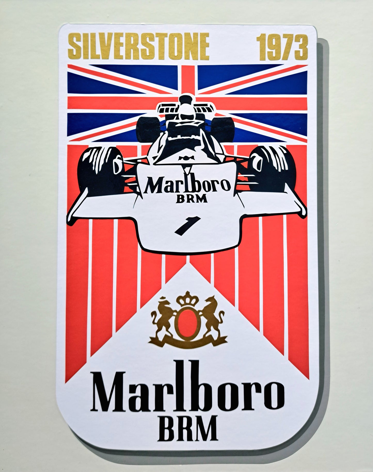 Vinyl (hand-cut) Stickers: Silverstone 73