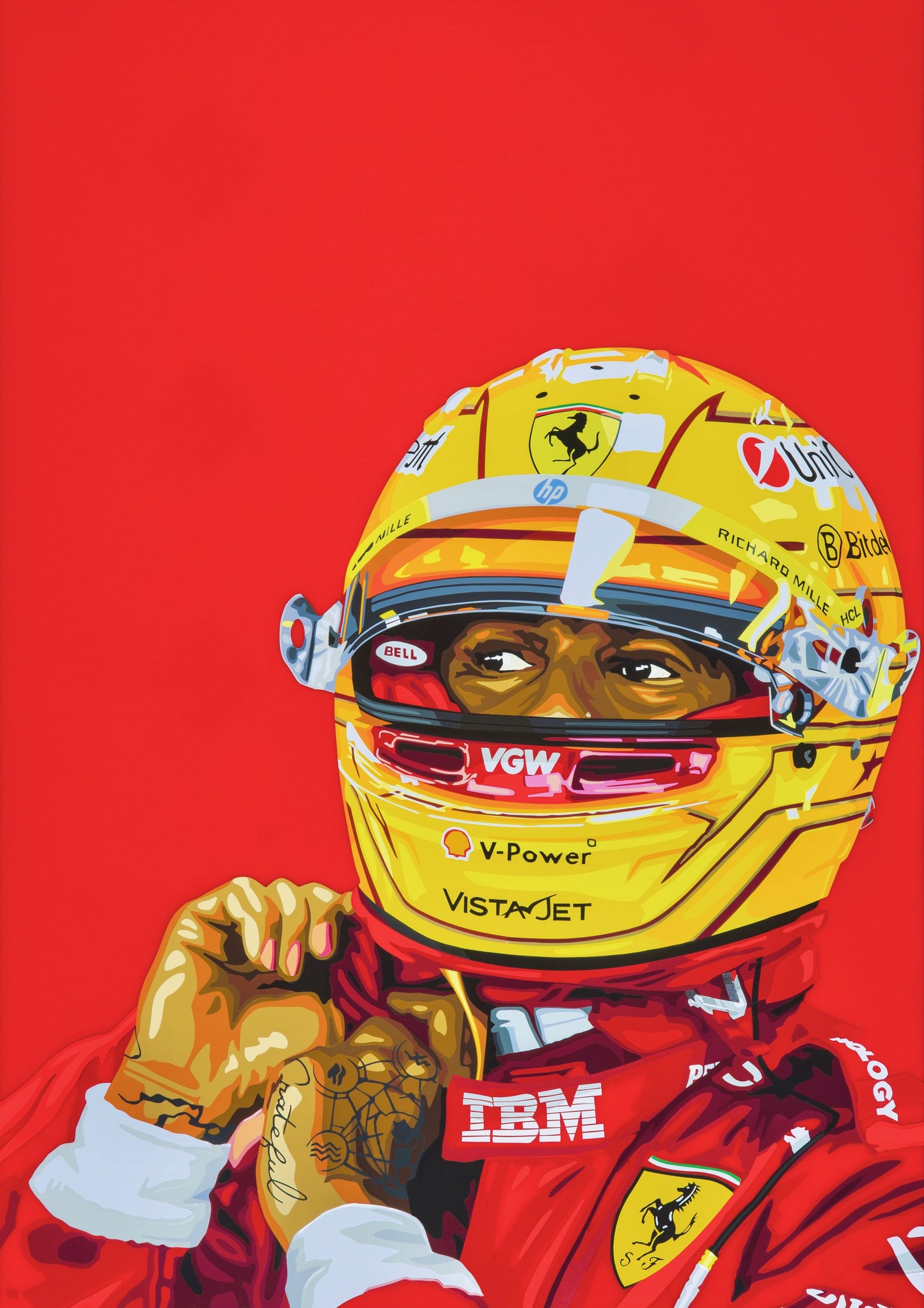 7. Lewis at Ferrari. Fine Art Giclee Ltd Ed Print.