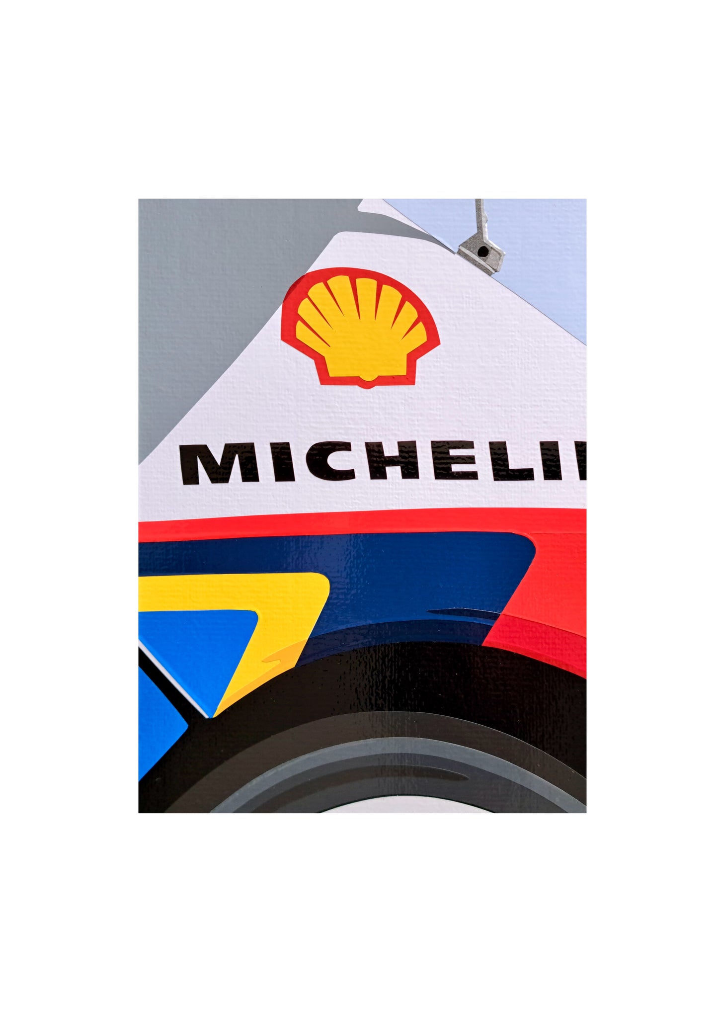 Mini Peugeot Rally. Original (hand-cut) Vinyl Artwork.