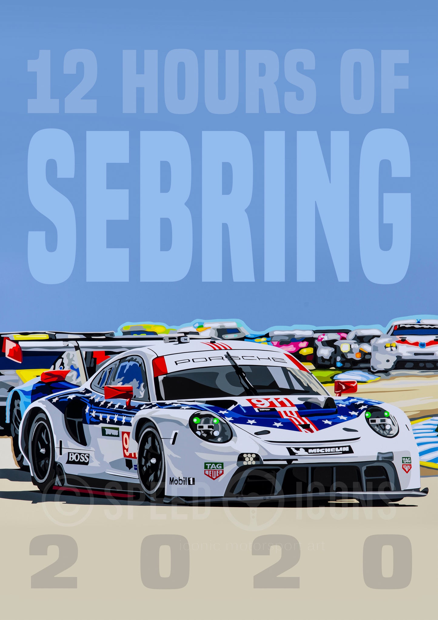 BPC (Bedroom Poster Collection) 2020 Sebring 12hr Porsche 911 RSR
