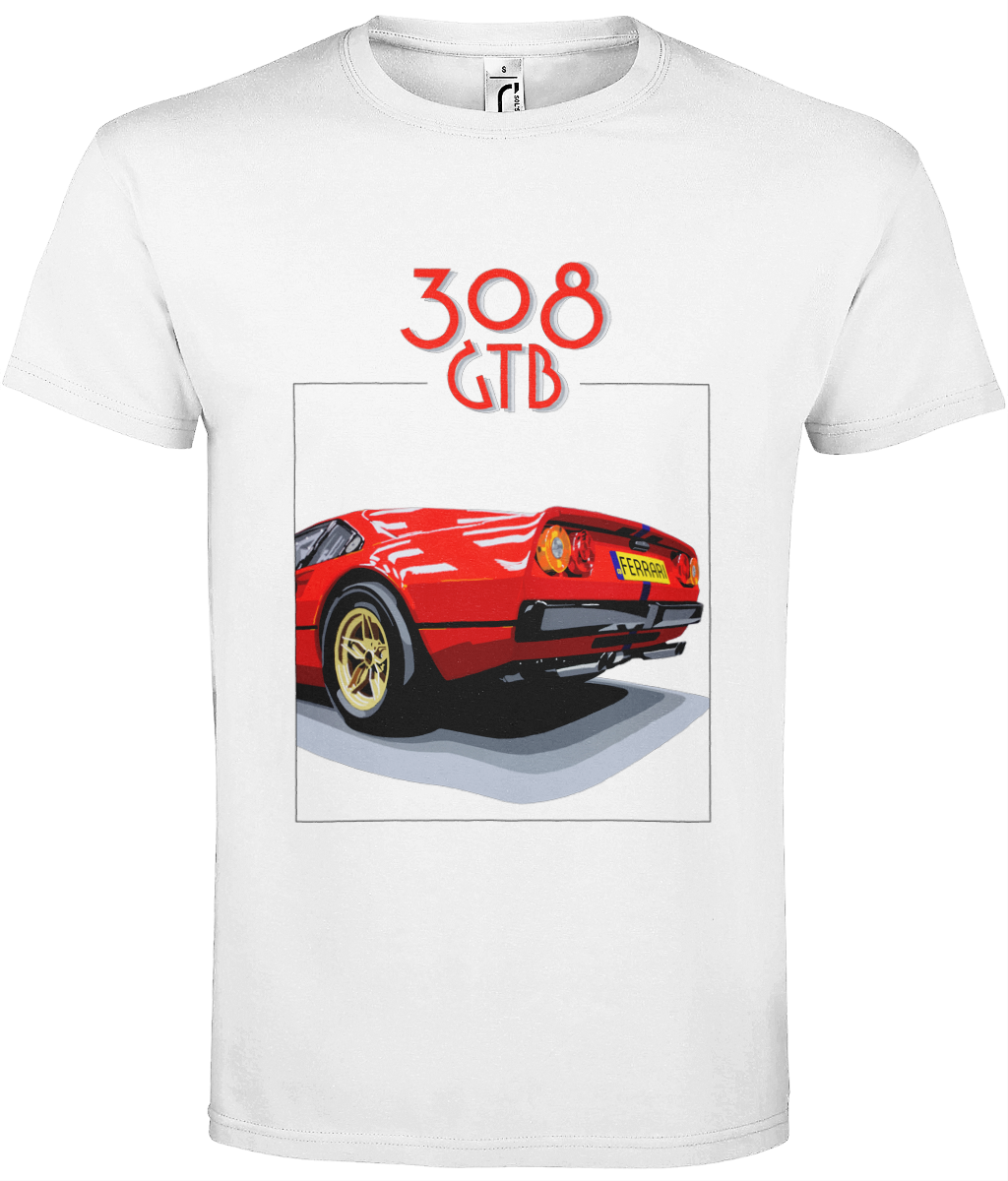 TS Ferrari 308 GTB White T-Shirt
