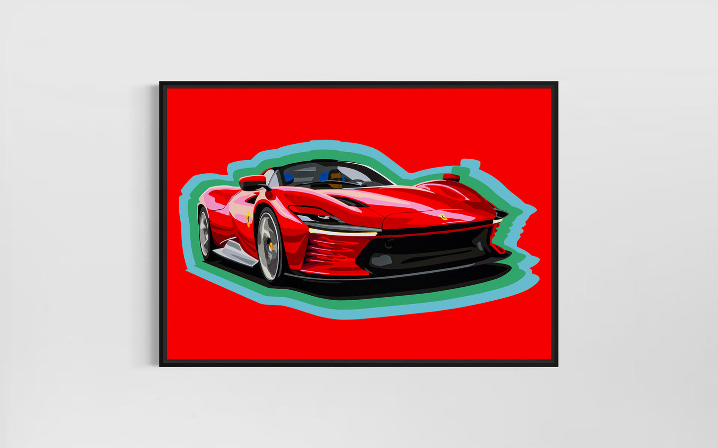 Ferrari SP3 Daytona. Fine Art Giclee Ltd Ed Print.