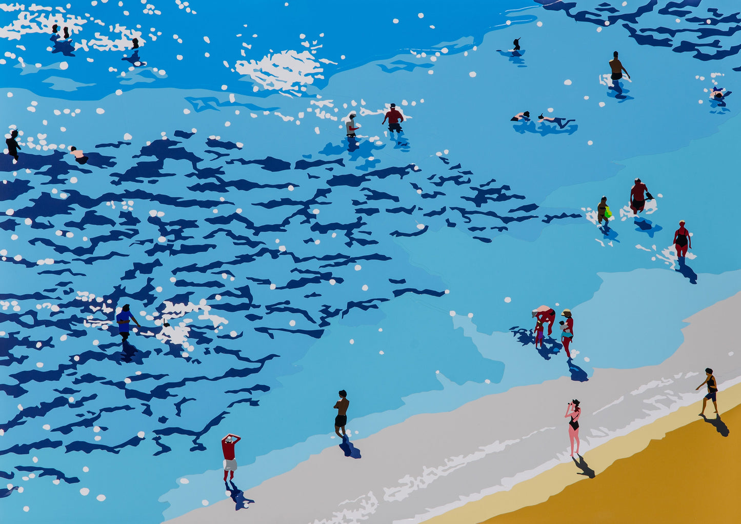 6. Beach People. Fine art Giclée Ltd Ed print.