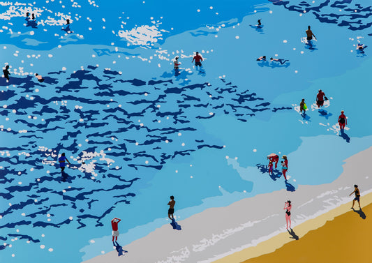 6. Beach People. Fine art Giclée Ltd Ed print.