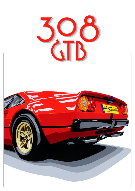 BPC (Bedroom Poster Collection) 1982 Ferrari 308 GTB Classic Car
