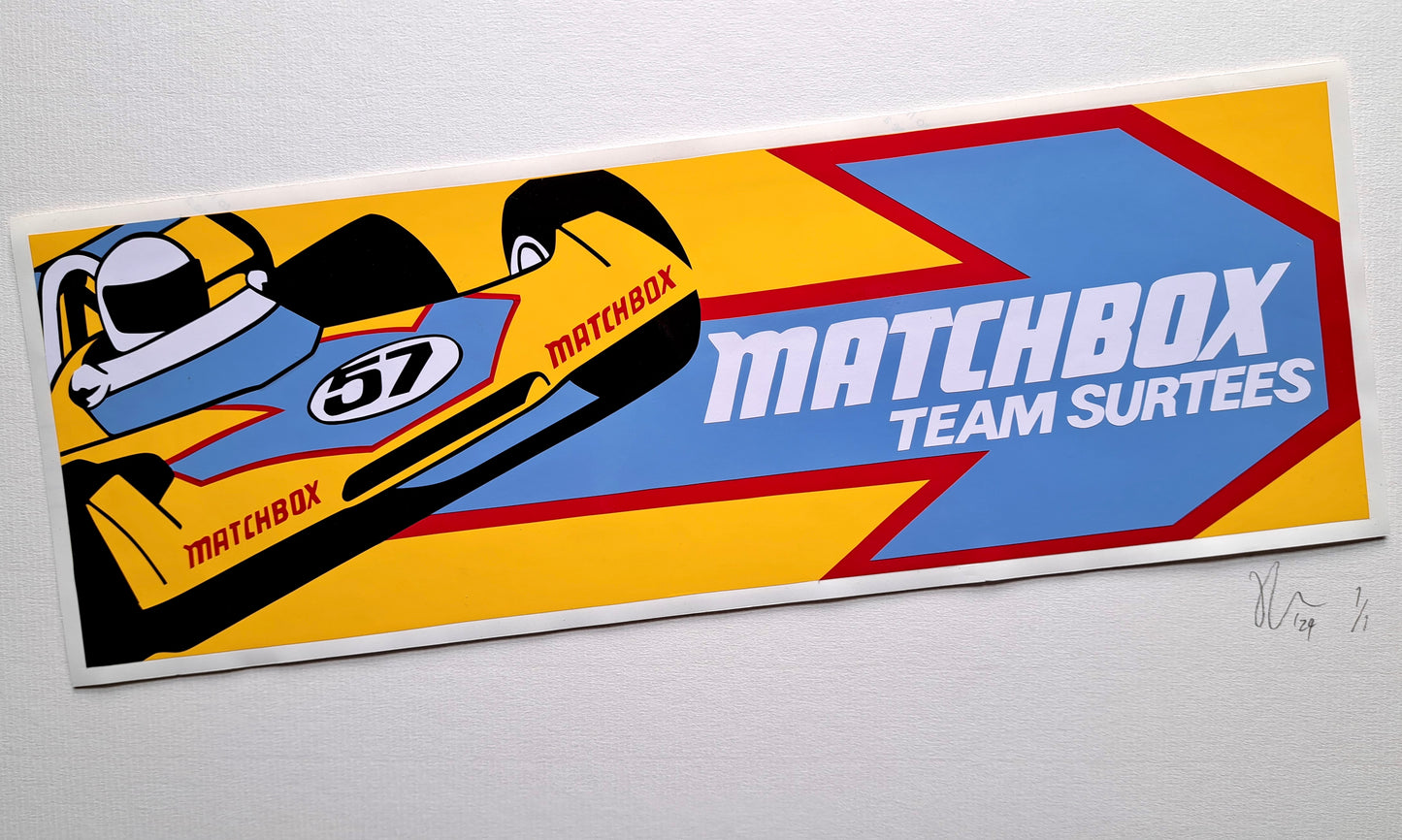 Vinyl (hand-cut) Stickers: Matchbox Team Surtees