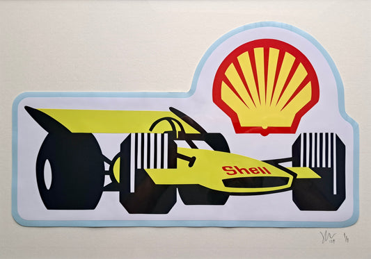 Vinyl (hand-cut) Giant Stickers: Shell Racing