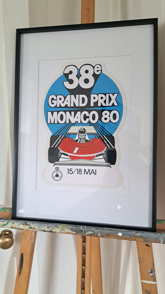 Vinyl (hand-cut) Giant Stickers: Monaco Grand Prix 80