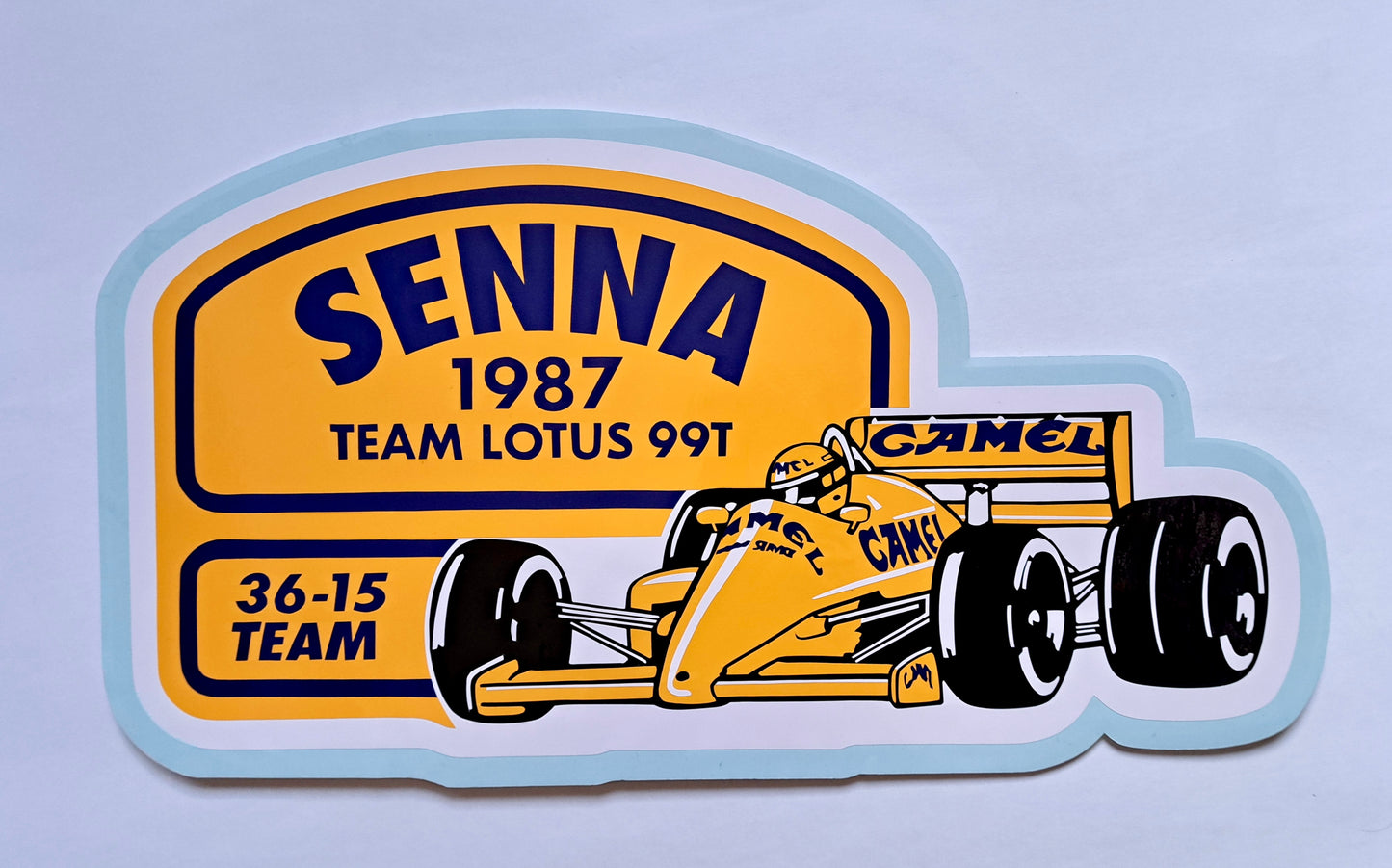 Vinyl (hand-cut) Giant Stickers: Senna Lotus 1987