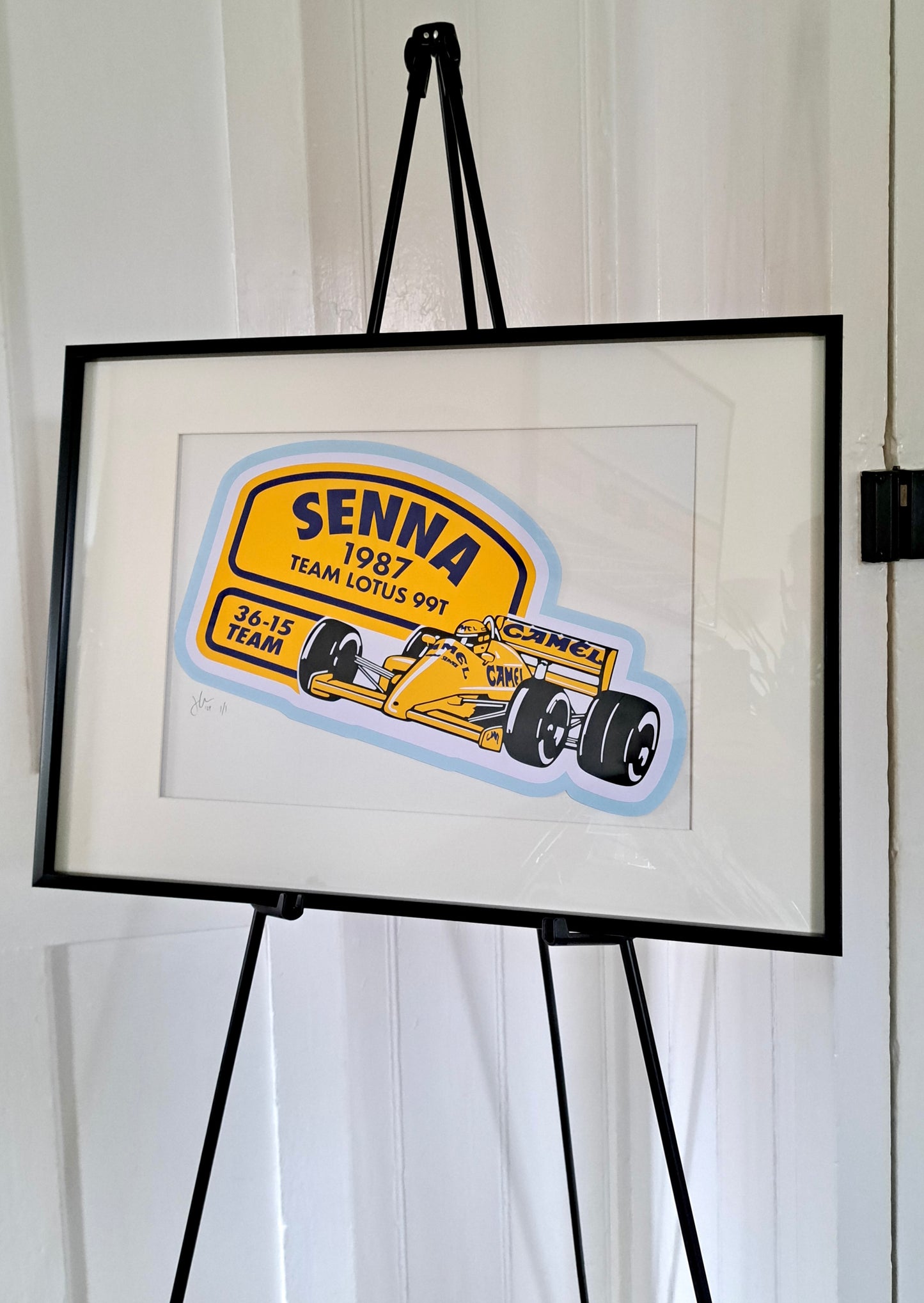 Vinyl (hand-cut) Giant Stickers: Senna Lotus 1987