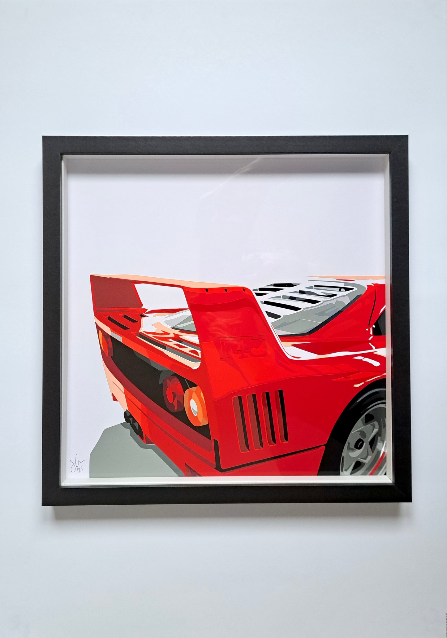 The F40 Four (No.1). Original (hand-cut) Vinyl Artwork.