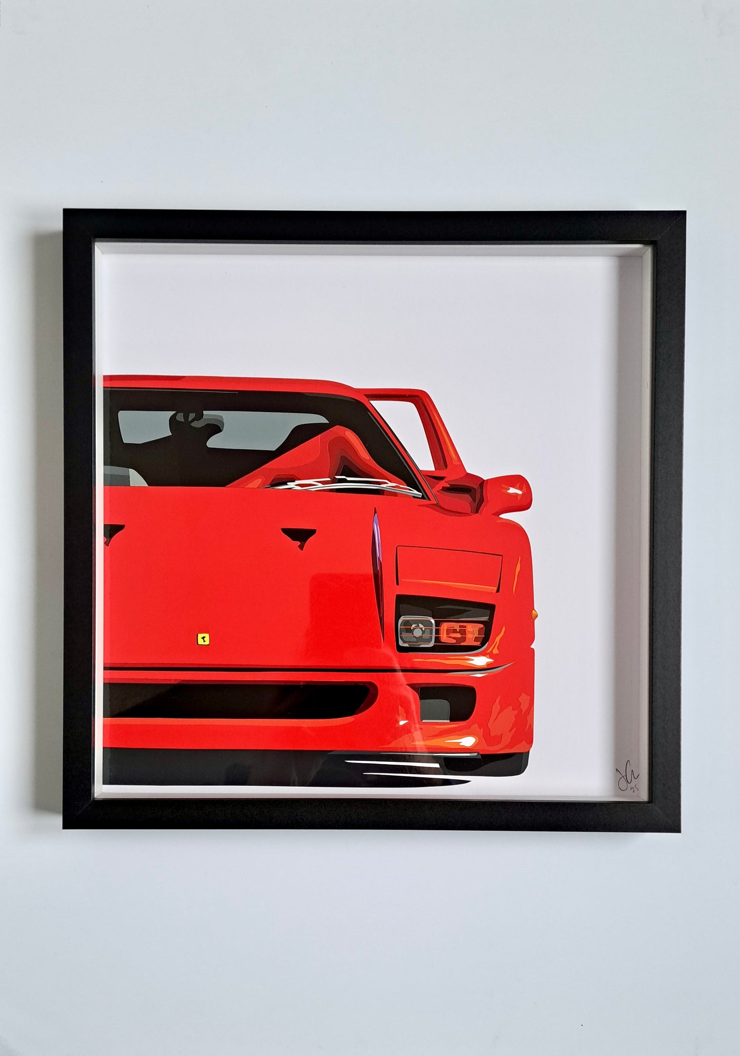 The F40 Four (No.4). Original (hand-cut) Vinyl Artwork.