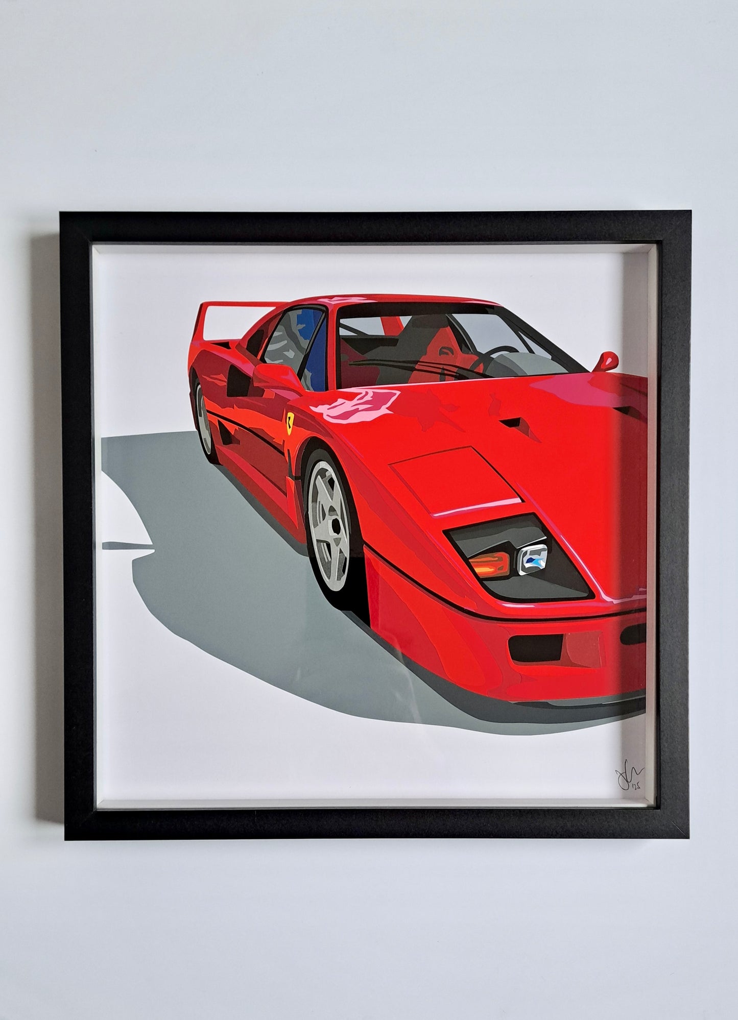 The F40 Four (No.2). Original (hand-cut) Vinyl Artwork