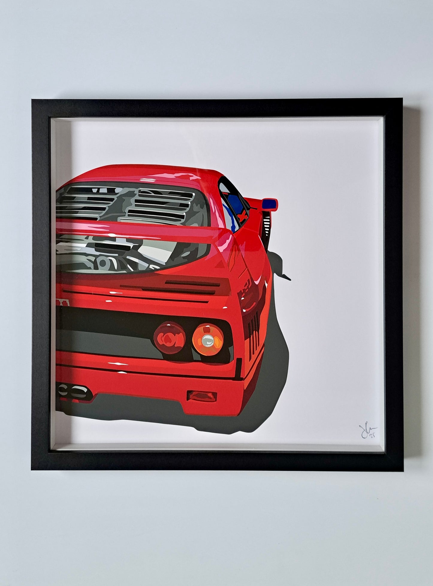 The F40 Four (No.3). Original (hand-cut) Vinyl Artwork.
