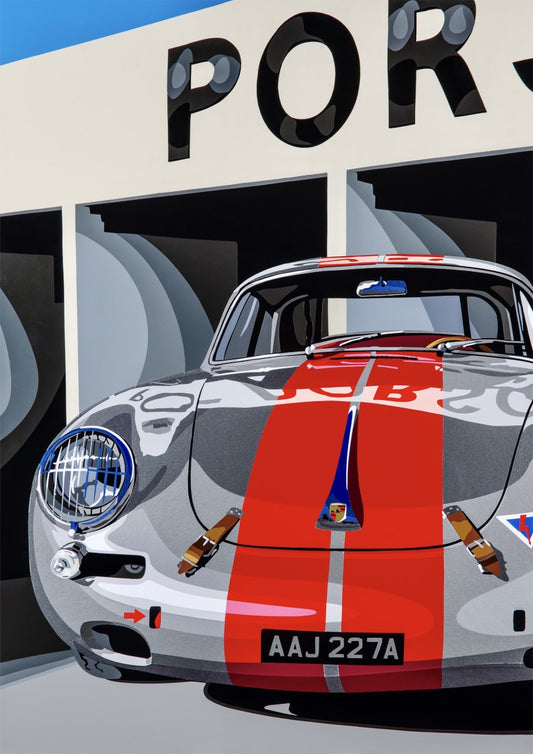 Porsche 356. Fine Art Giclee Ltd Ed Print.