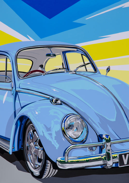 So-Cal Beetle. Fine Art Giclee Ltd Ed Print.