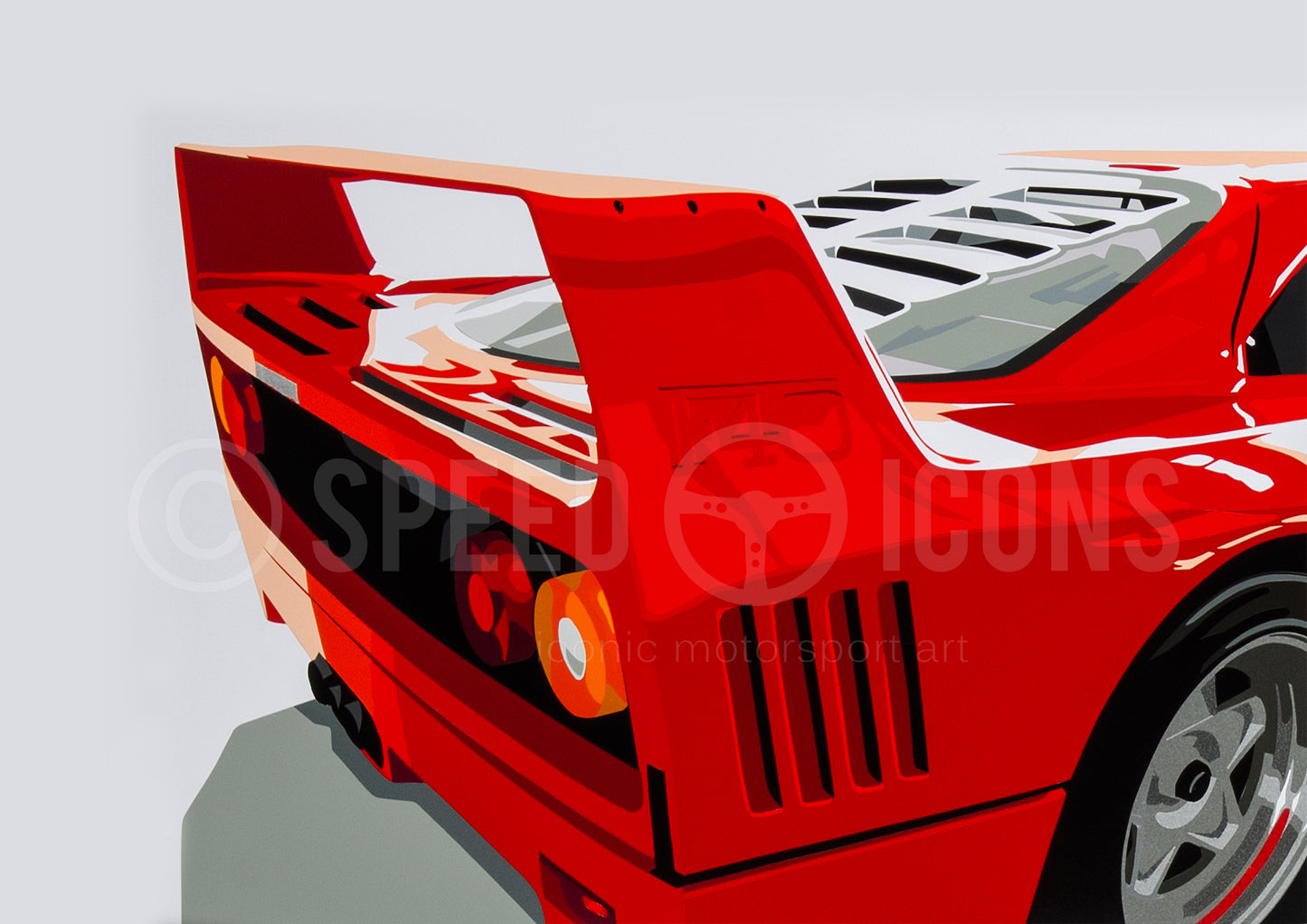 F40 Four no.1. Fine Art Giclee Ltd Ed Print.