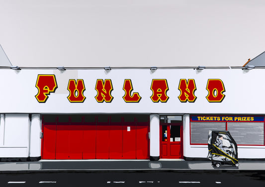 Funland Amusement. Hand-cut Vinyl Original Artwork