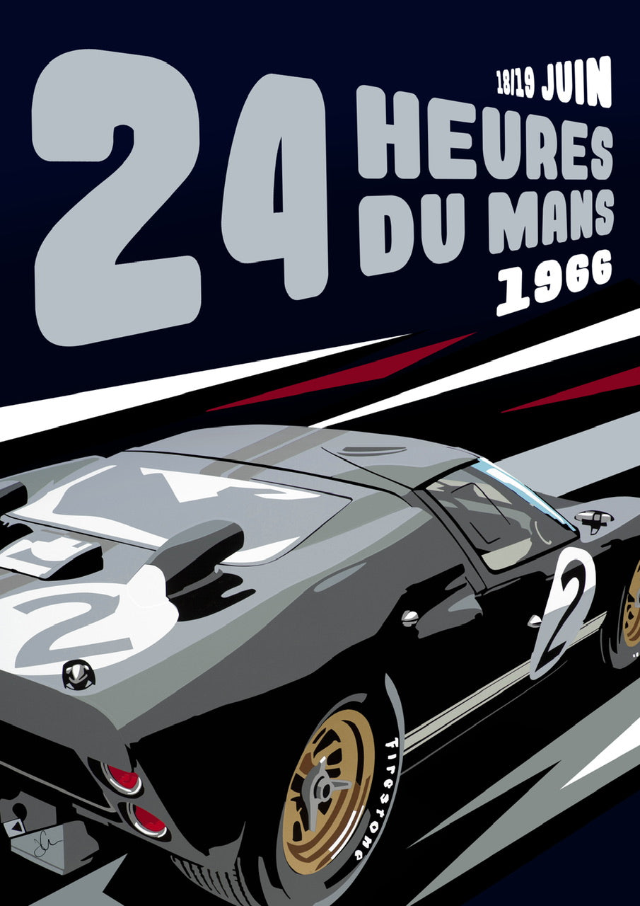 Ford GT40 ‘66 Le Mans. Fine art Giclee print.