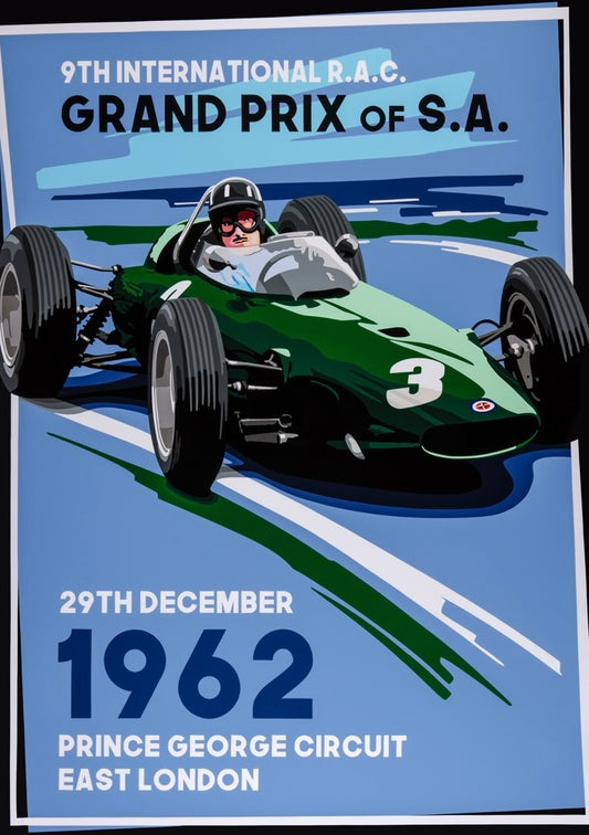 BRM Graham Hill 62. Fine Art Giclee Ltd Ed Print.