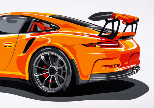 Porsche GT3 RS. Fine Art Giclee Ltd Ed Print.