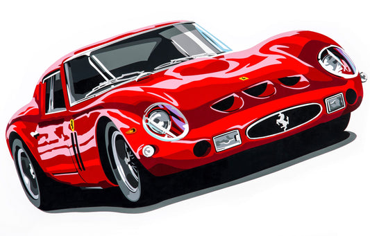 Ferrari 250 GTO. Fine Art Giclee Ltd Ed Print.