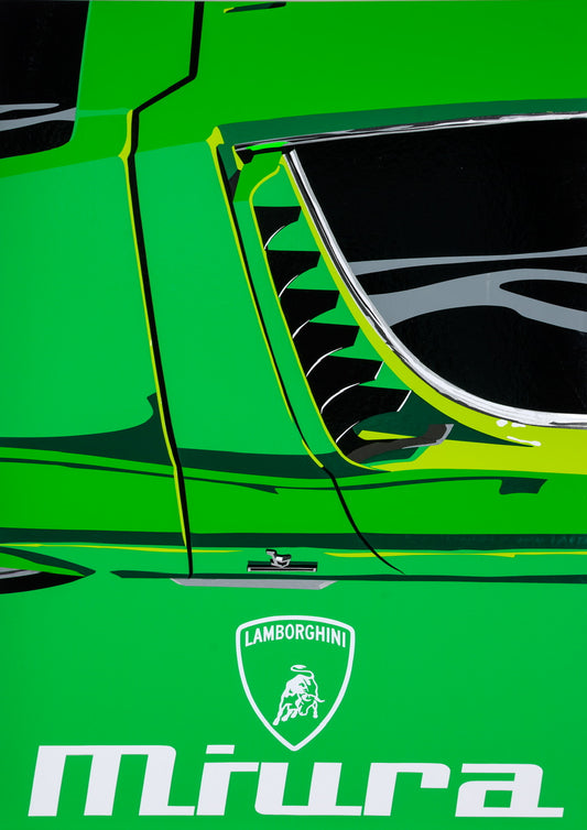 Miura (Lamborghini). Fine Art Giclee Ltd Ed Print.