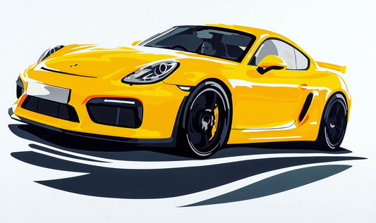 Porsche GT4. Fine Art Giclee Ltd Ed Print.