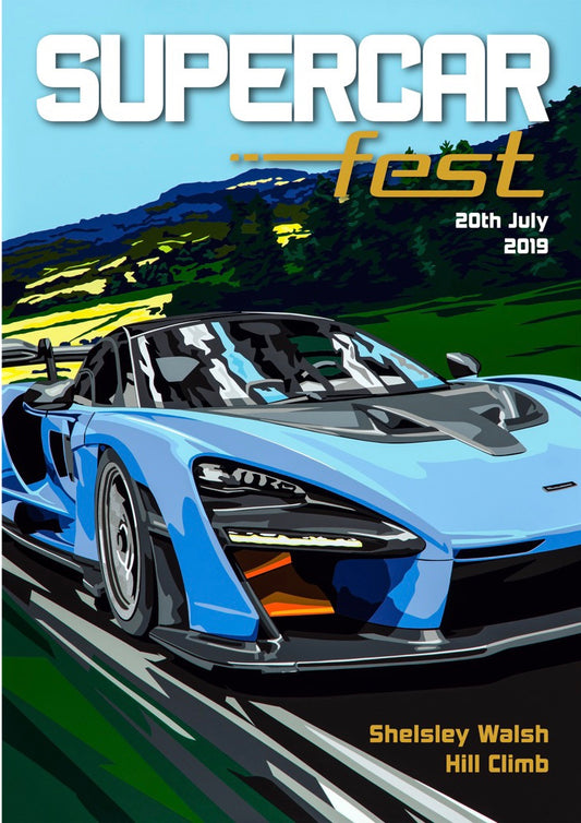 2019 Supercar Fest The Hill Poster
