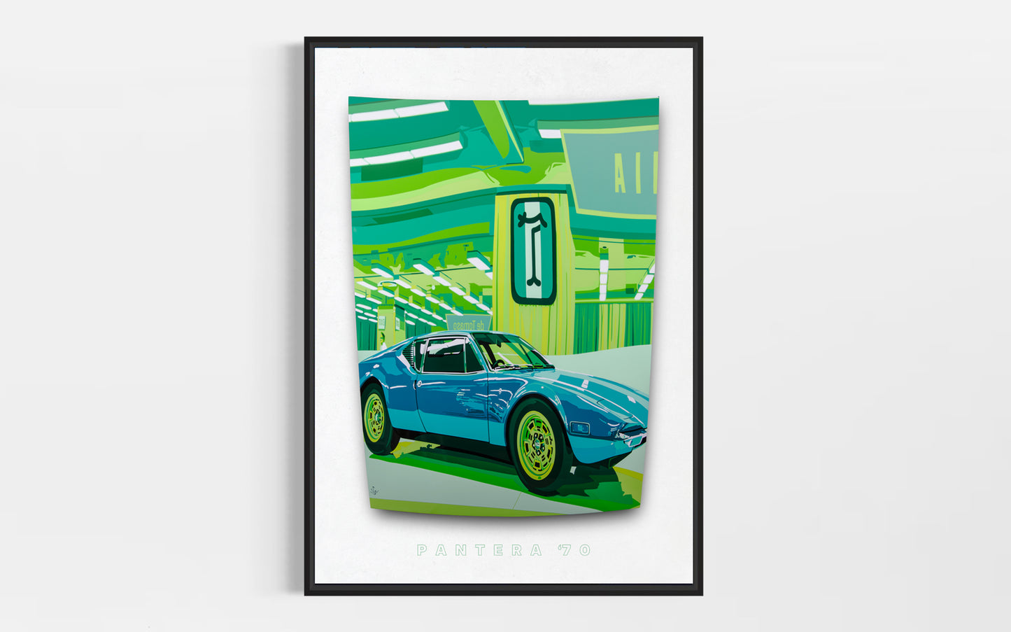 De Tomaso Pantera 70. Fine Art Giclee Ltd-Ed Print.