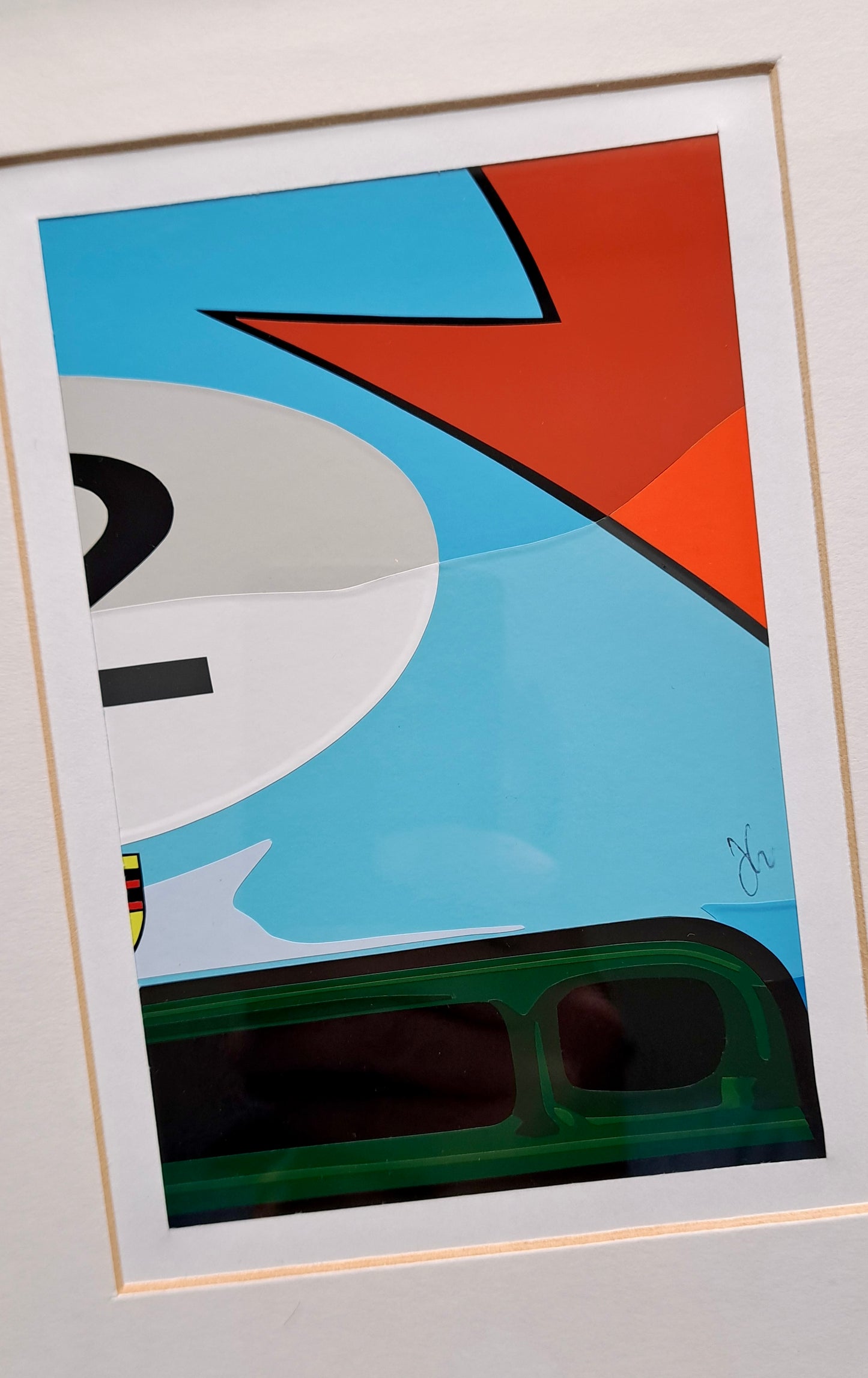 Gulf Porsche 908. Original (hand-cut) Vinyl Artwork.