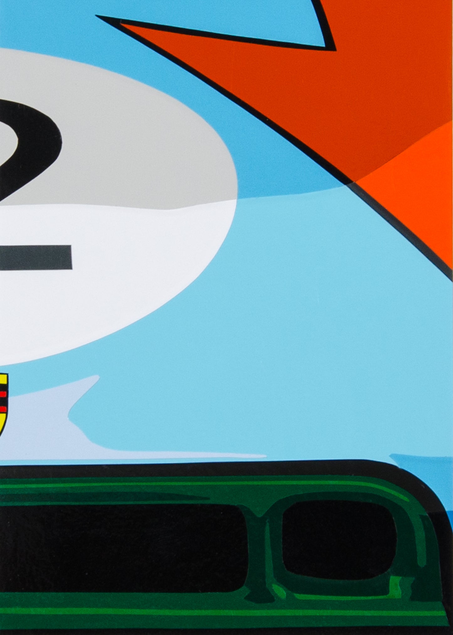Mini Gulf Porsche 908. Original (hand-cut) Vinyl Artwork.