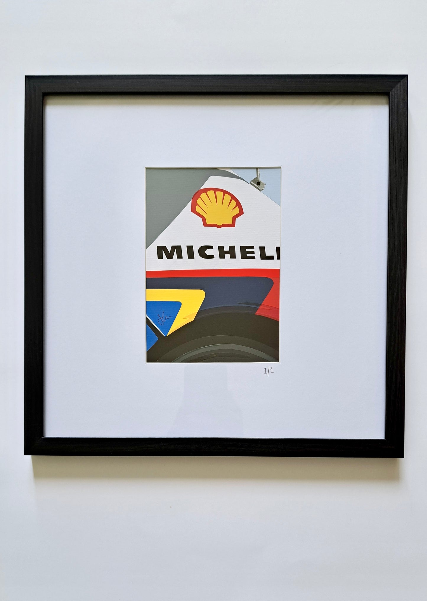 Mini Peugeot Rally. Original (hand-cut) Vinyl Artwork.