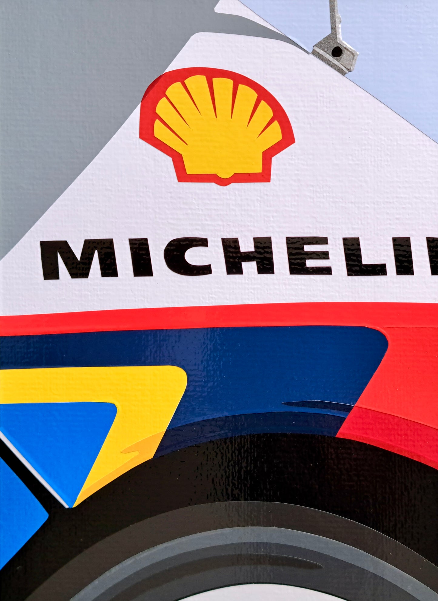 Mini Peugeot Rally. Original (hand-cut) Vinyl Artwork.