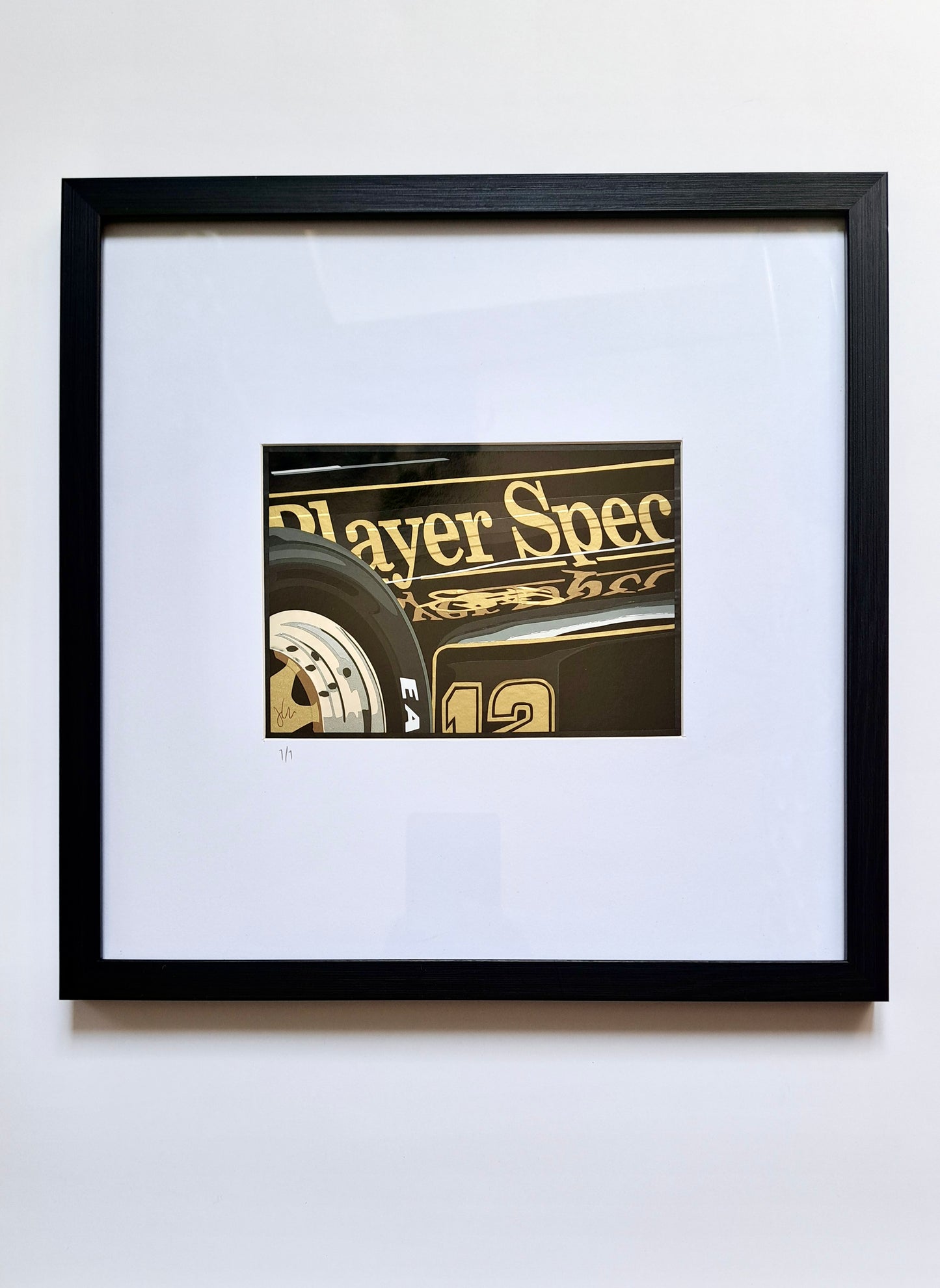 Mini JPS Lotus. Original (hand-cut) Vinyl Artwork.