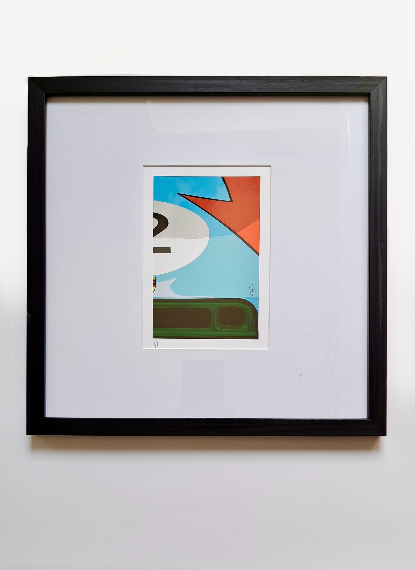 Mini Gulf Porsche 908. Original (hand-cut) Vinyl Artwork.