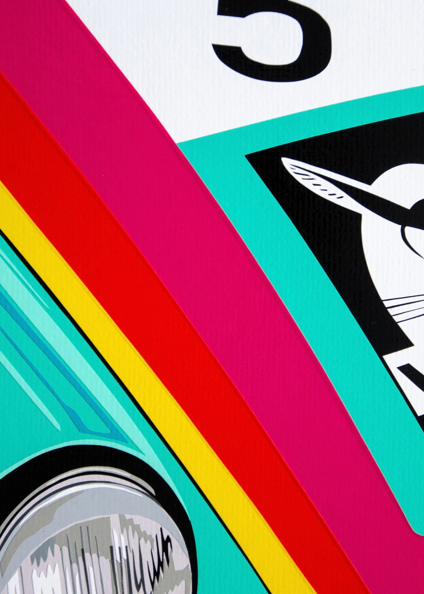 Mini Vaillant 911. Original (hand-cut) Vinyl Artwork.